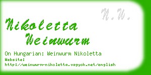 nikoletta weinwurm business card